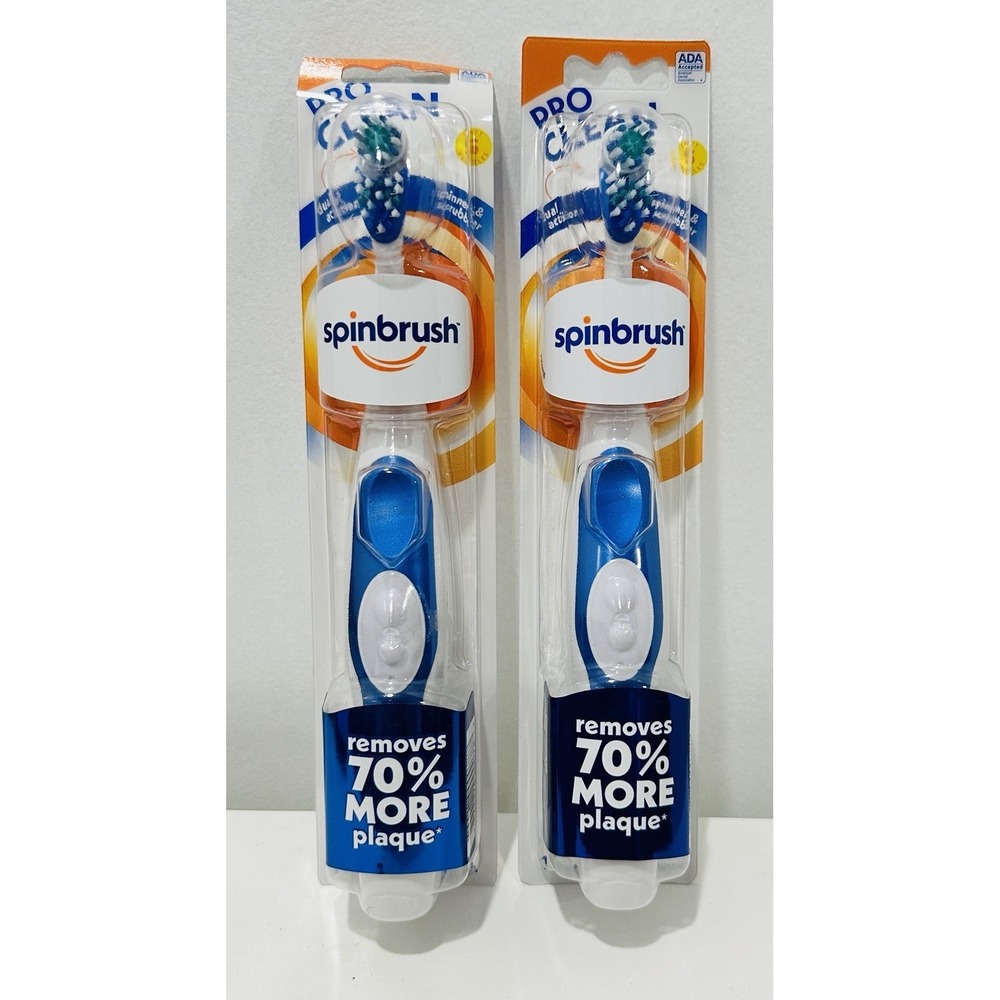 Arm & Hammer Spinbrush Pro Clean Dual Action Soft Toothbrush Lot of 2 104051